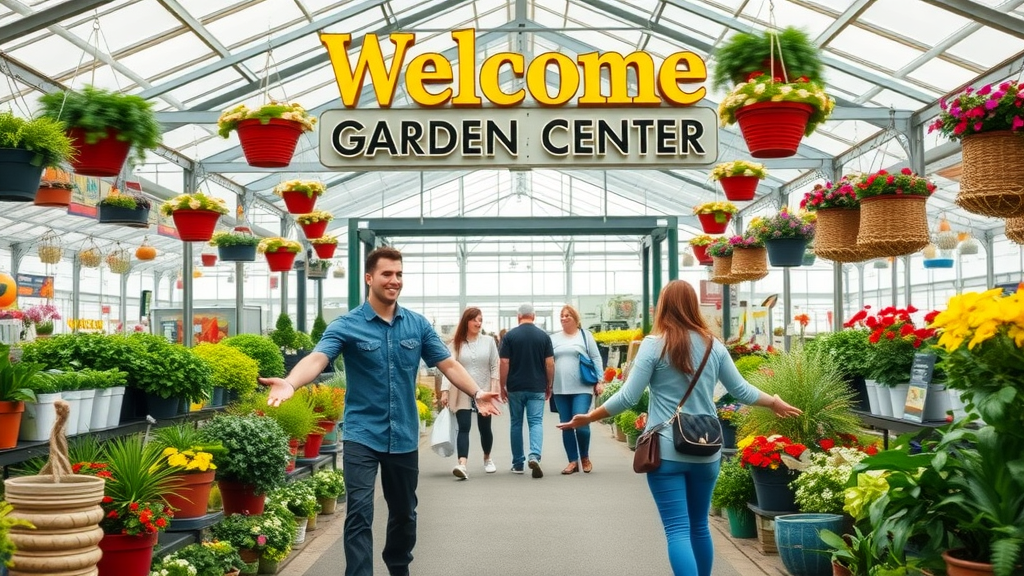 Gardenworks workshops welcoming staff greet visitors at community garden center