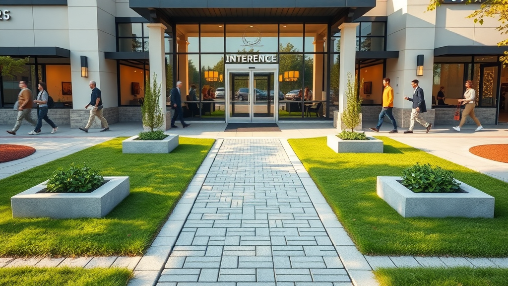 Commercial landscape design construction boosts property curb appeal instantly