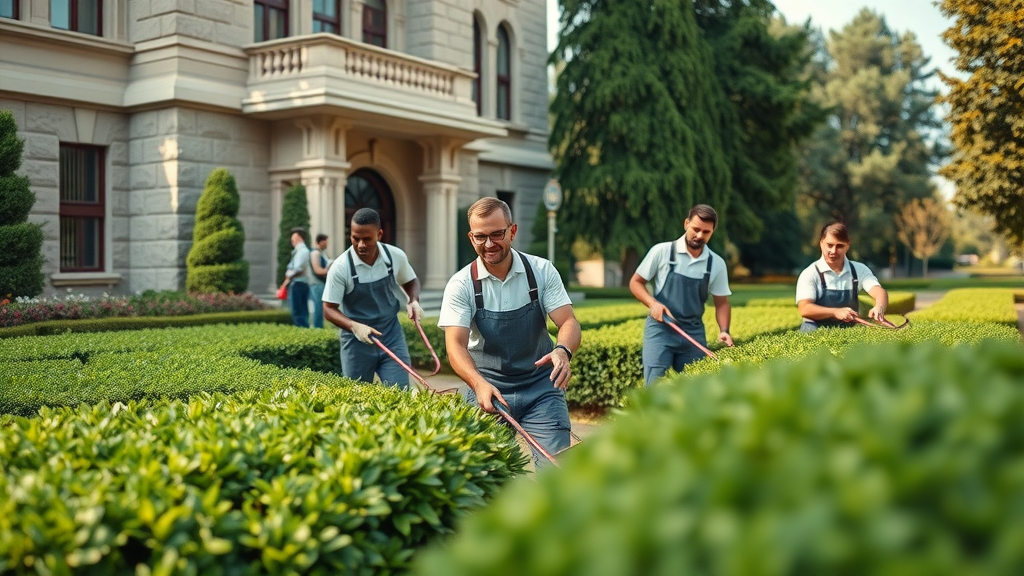 Professional team delivers expert commercial landscape services for businesses