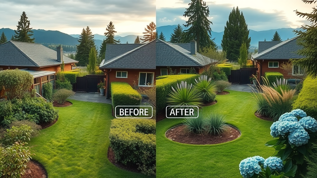 Before and after Vancouver landscaping services: yard transformation showcase
