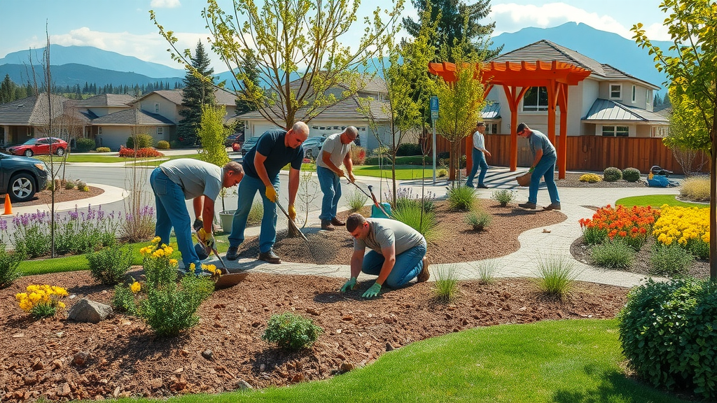 Skilled team providing landscape design services for residential upgrades.
